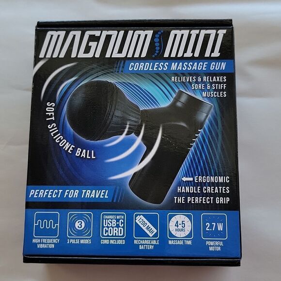 Magnum Mini Cordless Massage Gun Soft Silicone Ball Rechargeable NIB - Picture 5 of 6